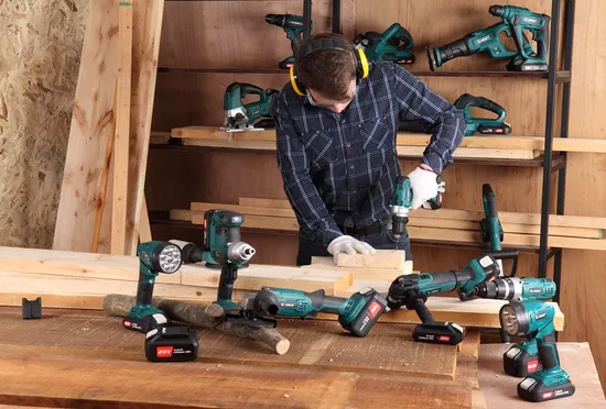 Liangye Battery Power Tool Combo Kits 18V Cordless Electric Impact Driver and Hammer Drill