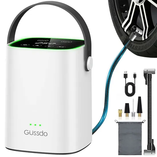 Mini compresor inflable inalámbrico recargable por USB, 5V, 24A, bomba de aire portátil para bicicleta y coche, Inflador de neumáticos eléctrico